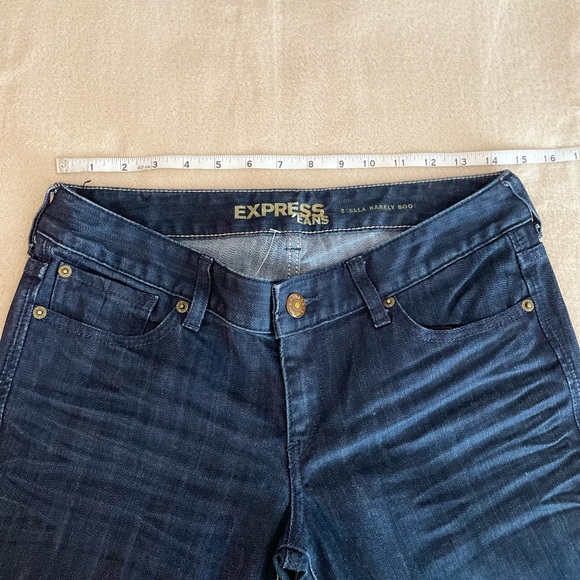 Express Denim “Stella Barely Boot” Blue Jeans - Size 4R - Picture 11 of 15